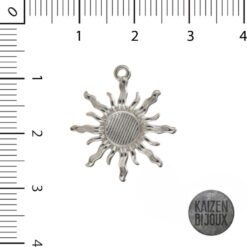 Dije Sol con ctro p/piedra