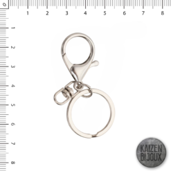 Mosquetón 35mm c/argolla y rotor