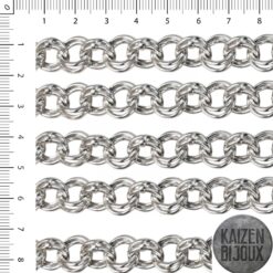Cadena Circulos dobles 1.6mm niq.